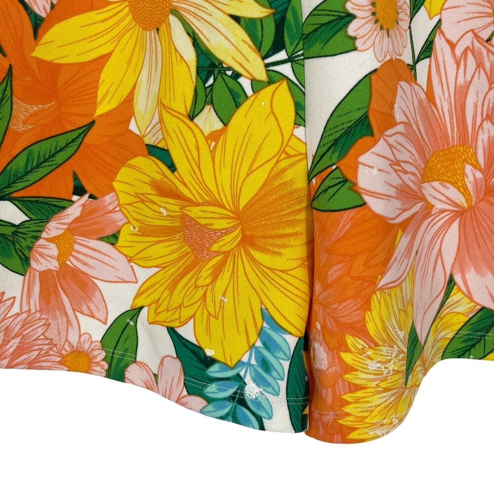 Great Jones Hawaiian Floral Romper Size XS Orange - Picture 12 of 14